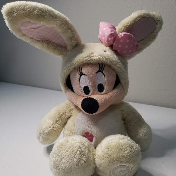 Disney Other - Disney Store Minnie Mouse Yellow Easter Bunny Plush 15"